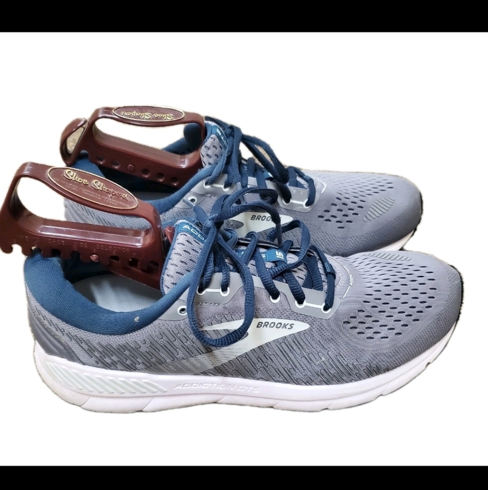 Brooks Adrenaline GTS Womens 12 UK 10 Gray Blue Running Walking Shoes B - Picture 2 of 11